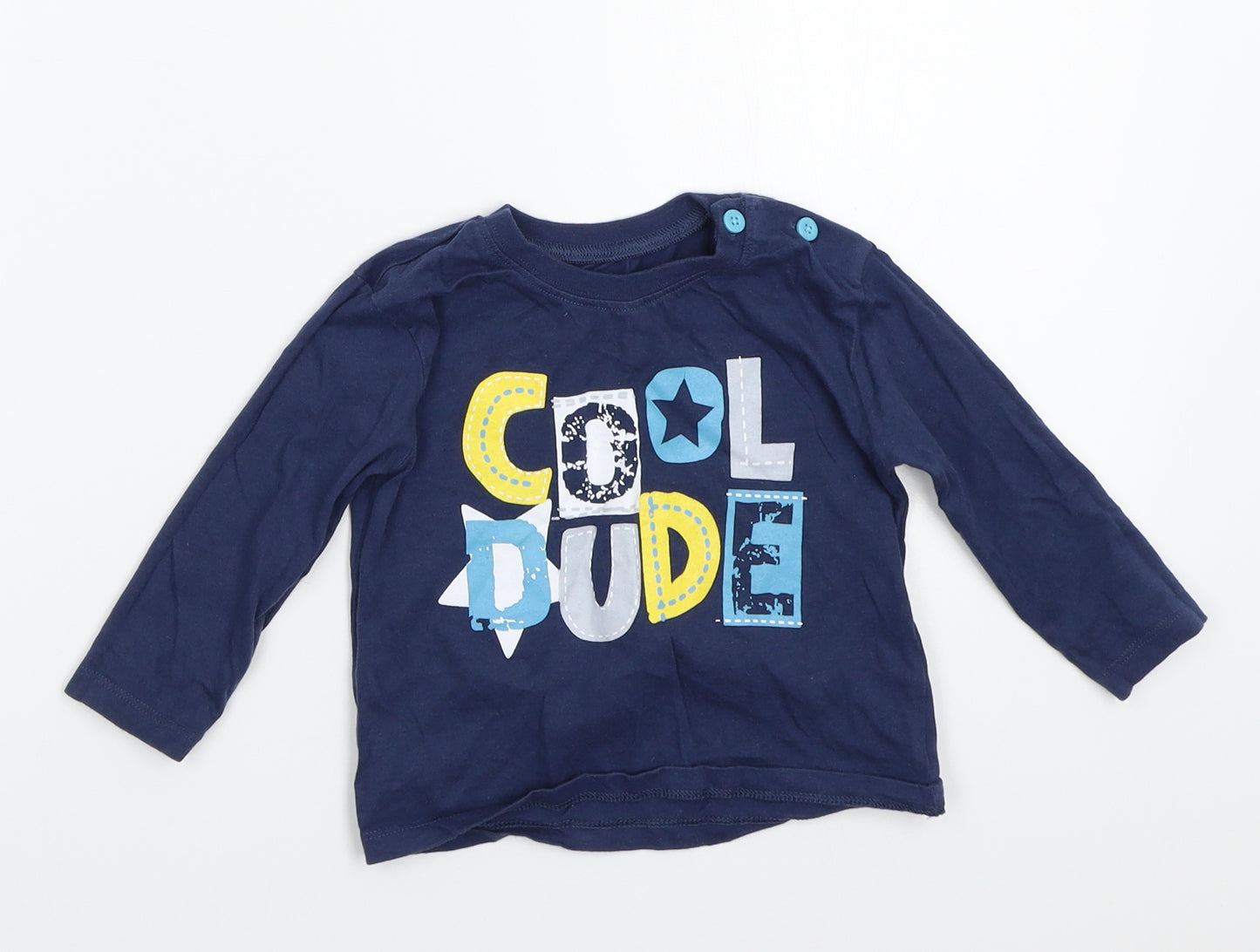F&F Boys Blue   Basic T-Shirt Size 9-12 Months