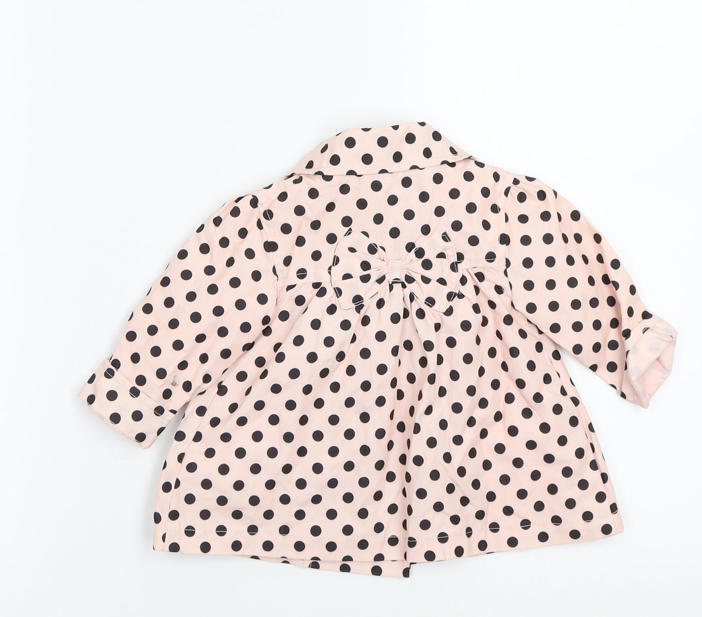 George Girls Pink Polka Dot  Jacket Coat Size 0-3 Months