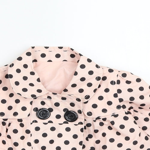 George Girls Pink Polka Dot  Jacket Coat Size 0-3 Months