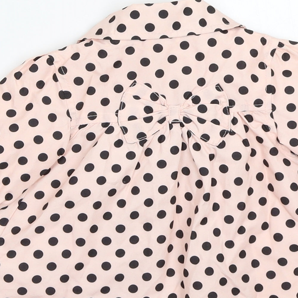 George Girls Pink Polka Dot  Jacket Coat Size 0-3 Months