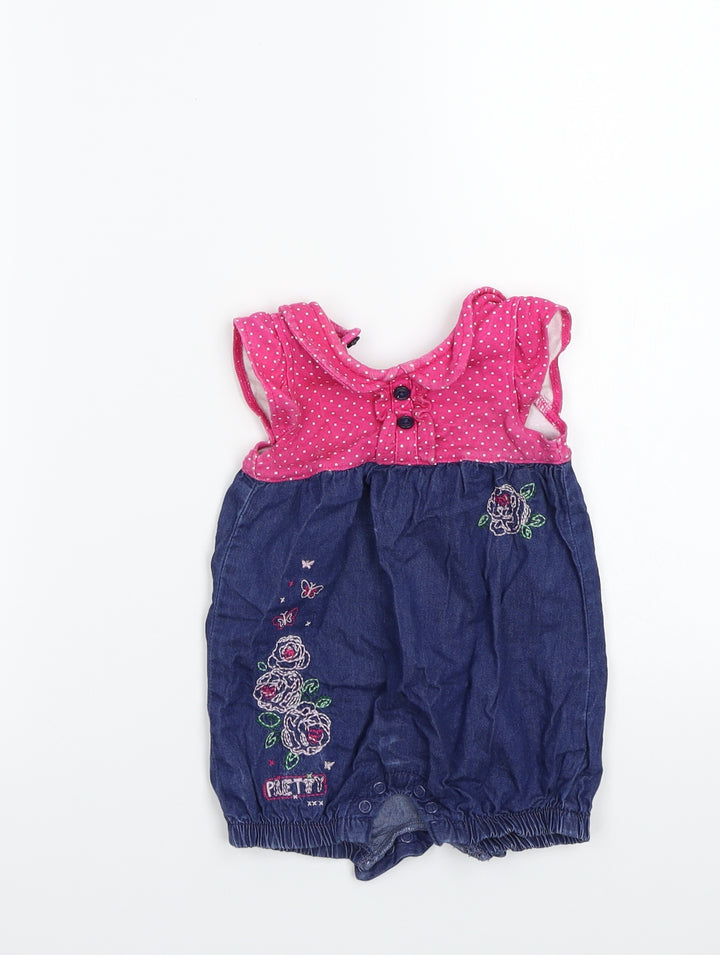 George Girls Blue   Babygrow One-Piece Size 0-3 Months