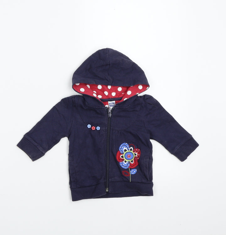 M&Co Girls Blue Jacket Coat Size 3-6 Months