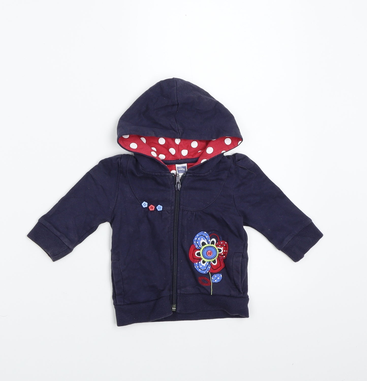 M&Co Girls Blue   Jacket Coat Size 3-6 Months