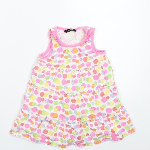 George Girls White Polka Dot  A-Line  Size 24 Months