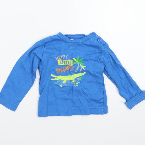Early days Girls Blue  Rayon Basic T-Shirt Size 12 Months