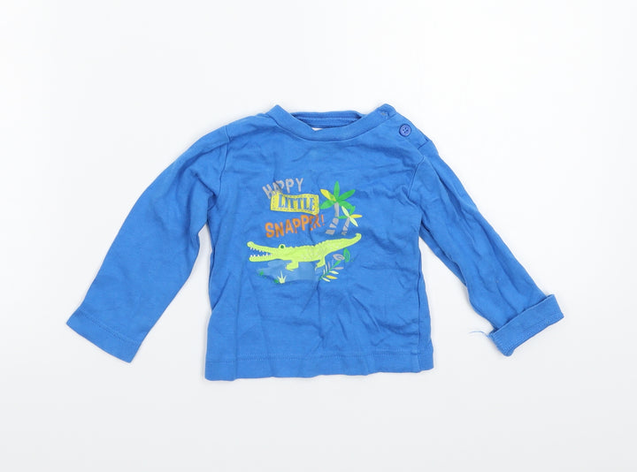 Early days Girls Blue  Rayon Basic T-Shirt Size 12 Months