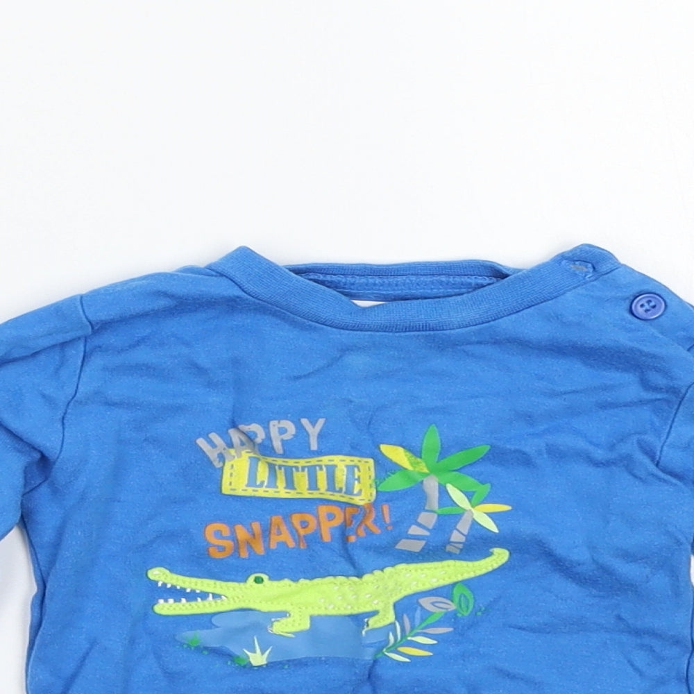 Early days Girls Blue  Rayon Basic T-Shirt Size 12 Months