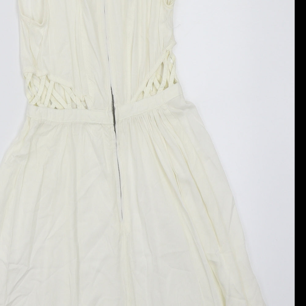 H&M Womens White   A-Line  Size 4