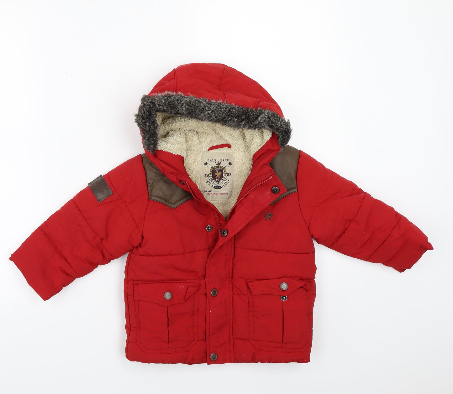 NEXT Boys Red   Jacket Coat Size 2 Years