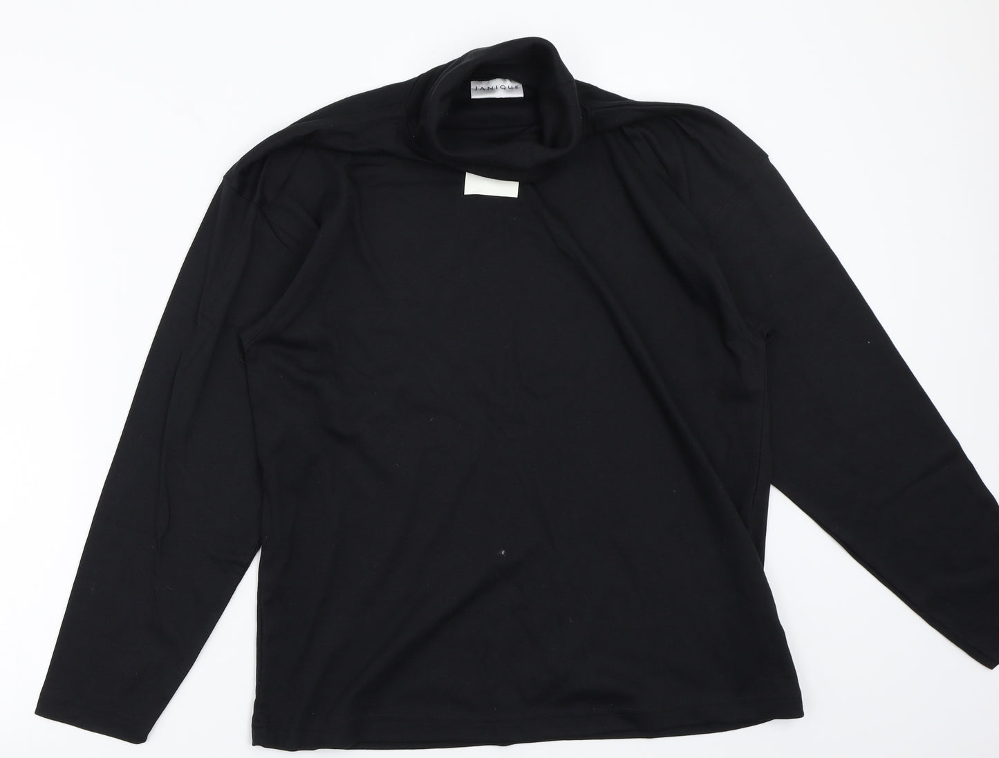 Janique Womens Black   Basic T-Shirt Size 14