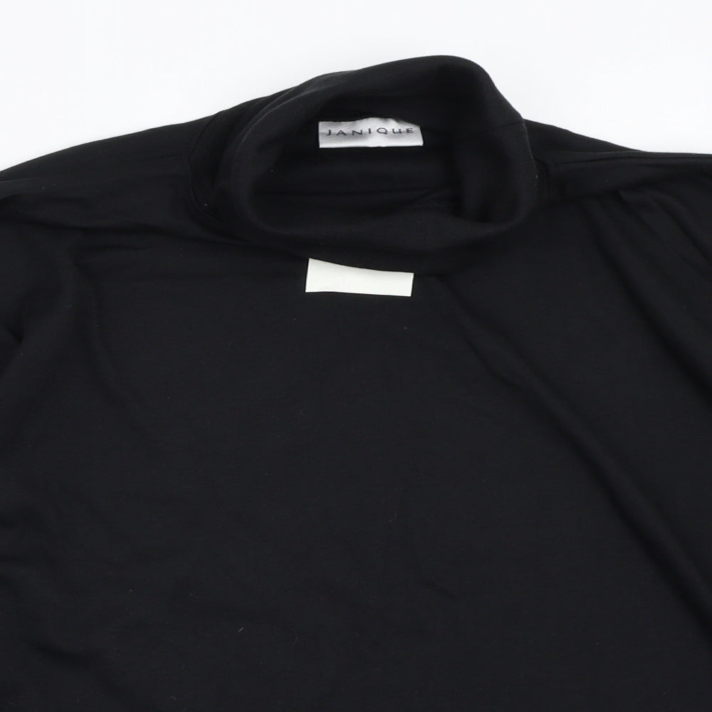Janique Womens Black   Basic T-Shirt Size 14