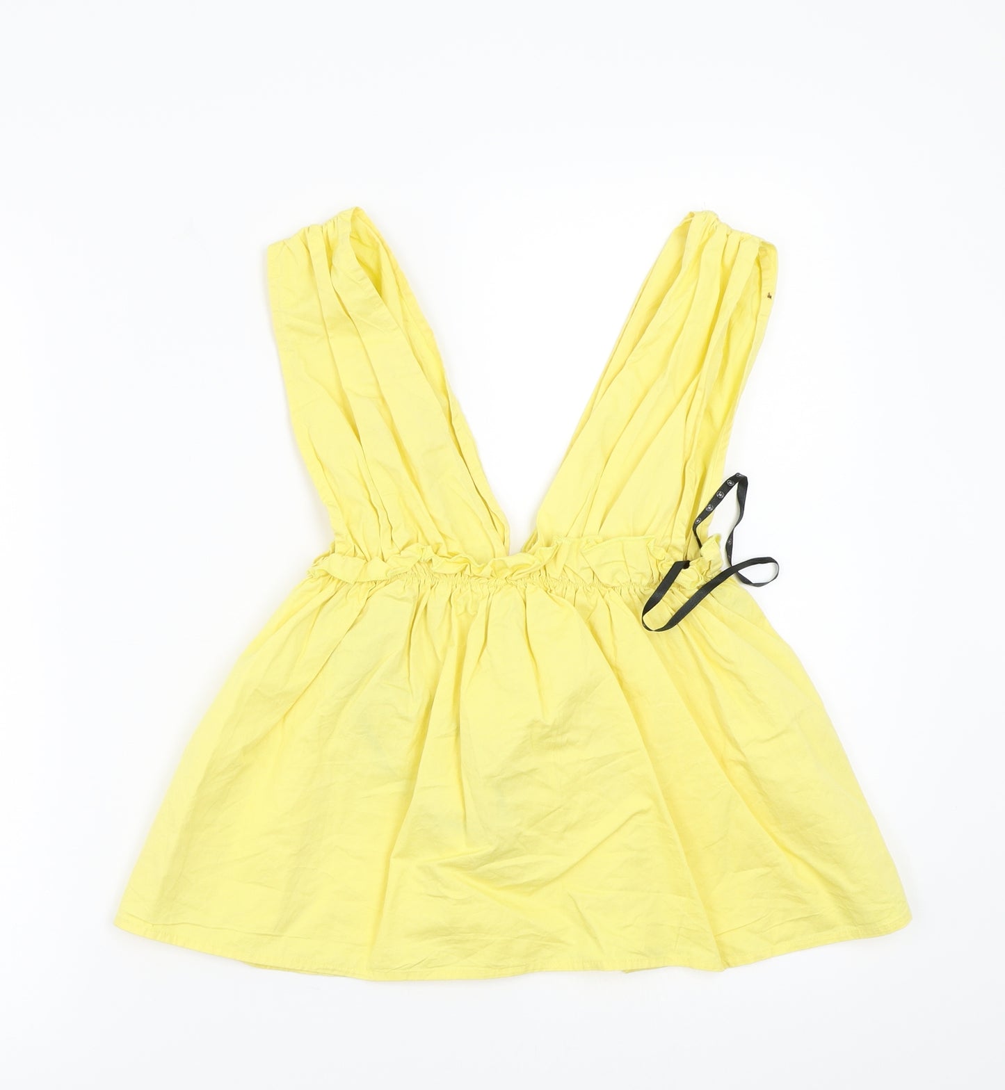 Missguided Womens Yellow   Basic Blouse Size 6