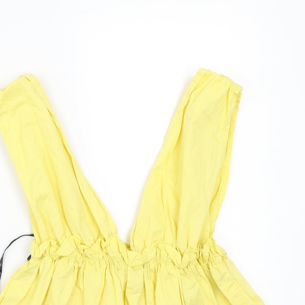Missguided Womens Yellow   Basic Blouse Size 6