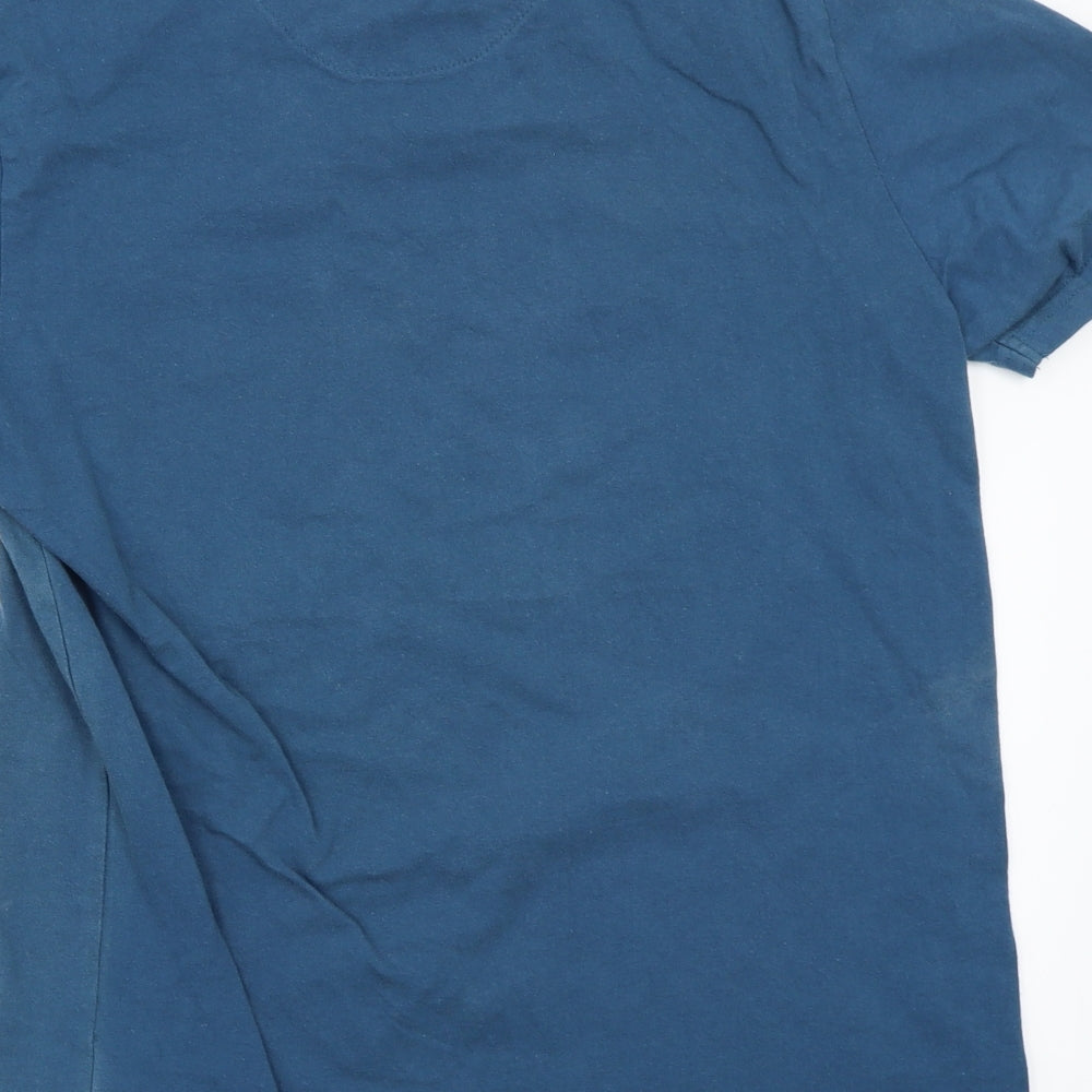 Piere cardin Boys Blue  Rayon Basic T-Shirt Size M