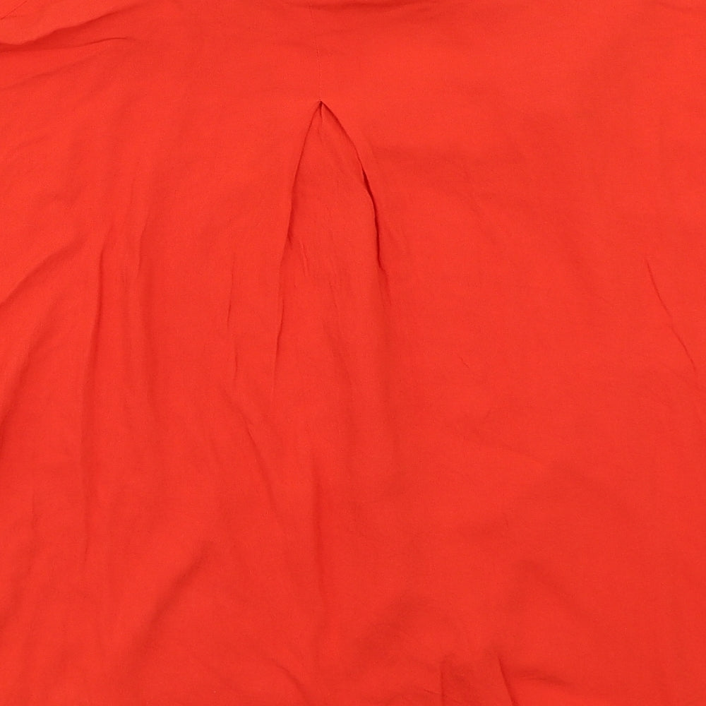 H&M Womens Red   Basic Button-Up Size 12