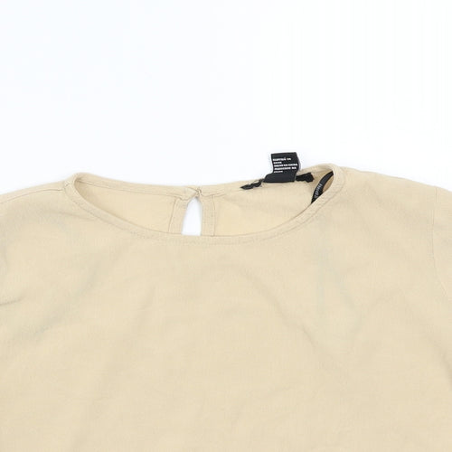 FOREVER 21 Womens Beige   Basic Blouse Size S