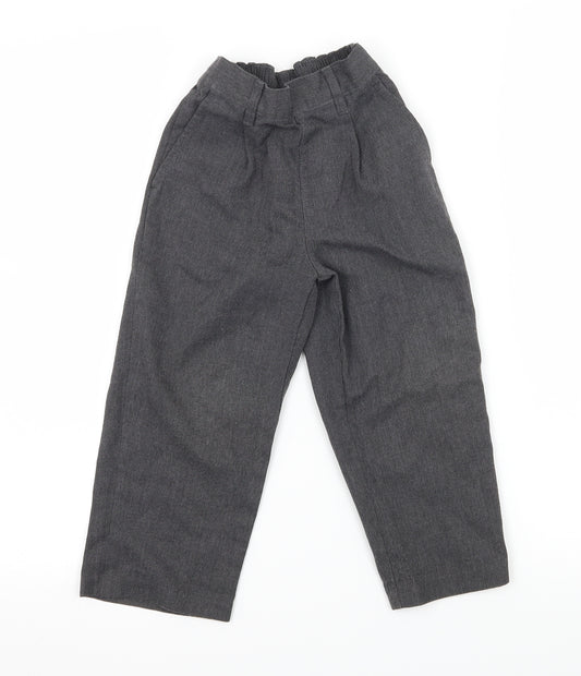 Front view of George boys’ grey dress pants trousers, size 3-4, years