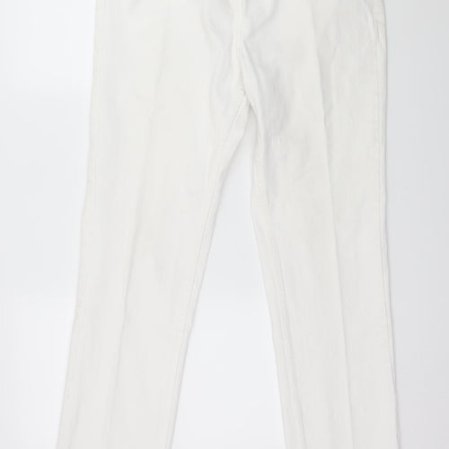 NEXT Womens White  Denim Straight Jeans Size 16 L32 in