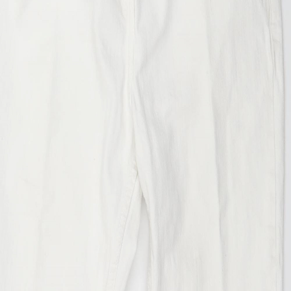 NEXT Womens White  Denim Straight Jeans Size 16 L32 in
