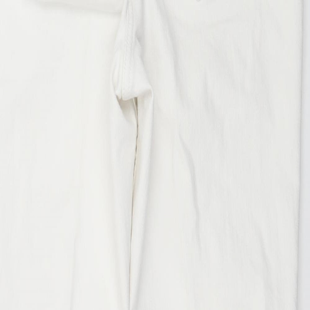 NEXT Womens White  Denim Straight Jeans Size 16 L32 in