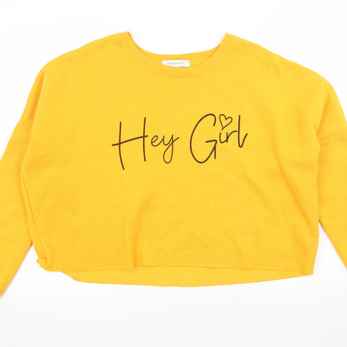 Primark Womens Yellow  Jersey Pullover Sweatshirt Size 10