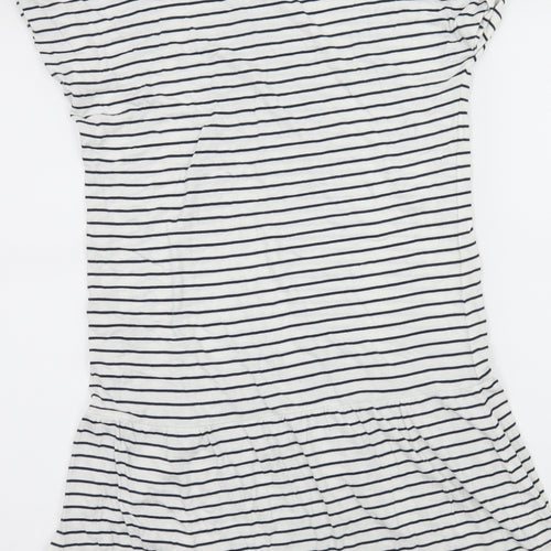 NEXT Womens White Striped Jersey T-Shirt Dress  Size 10