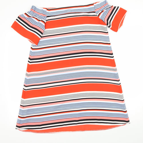 New Look Womens Red Striped  A-Line  Size 10