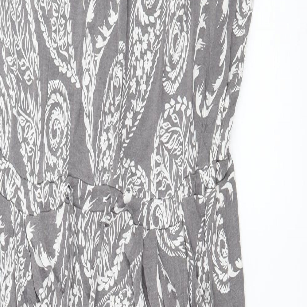 NEXT Womens Grey Paisley Jersey Maxi  Size 10