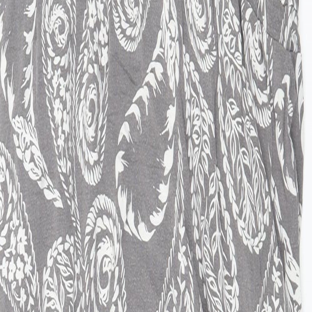 NEXT Womens Grey Paisley Jersey Maxi  Size 10