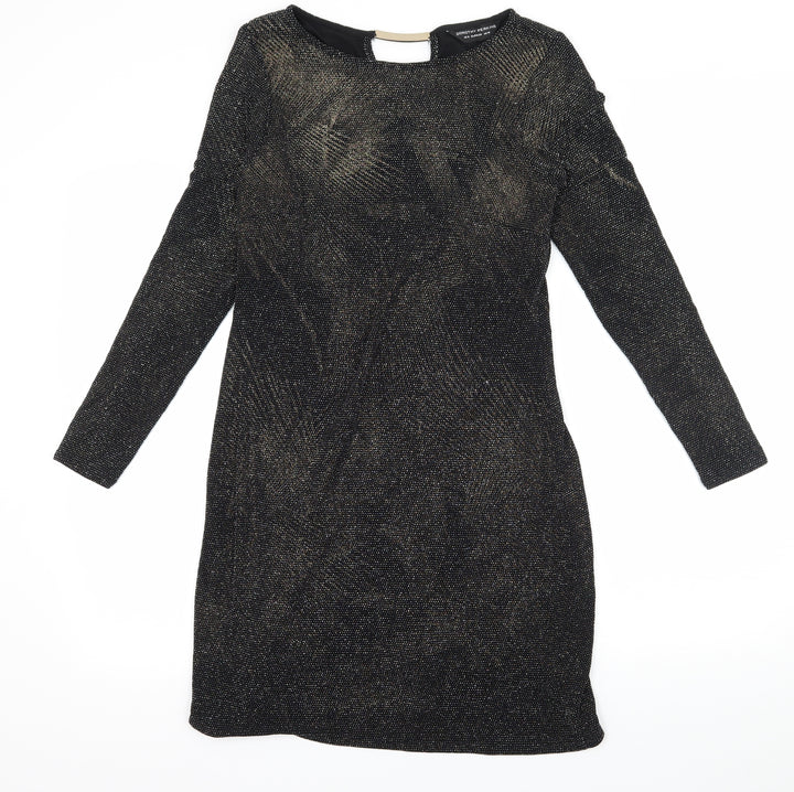 Dorothy Perkins Womens Black  Jersey Bodycon  Size 10