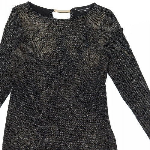 Dorothy Perkins Womens Black  Jersey Bodycon  Size 10