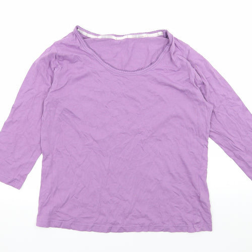Marks and Spencer Womens Purple  Jersey Top Pyjama Top Size 8