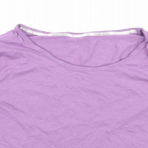 Marks and Spencer Womens Purple  Jersey Top Pyjama Top Size 8