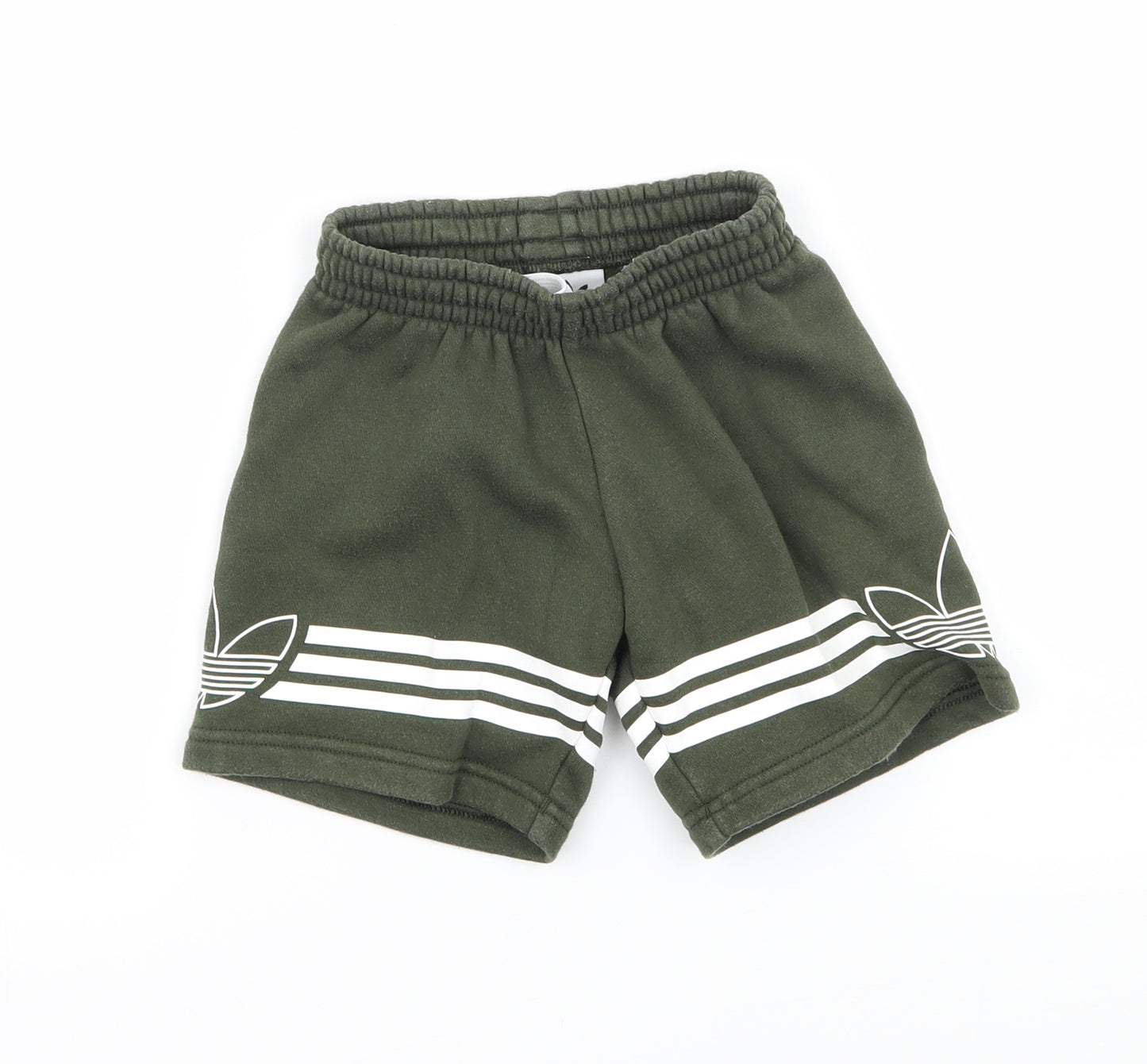adidas Boys Green  Jersey Sweat Shorts Size 2-3 Years