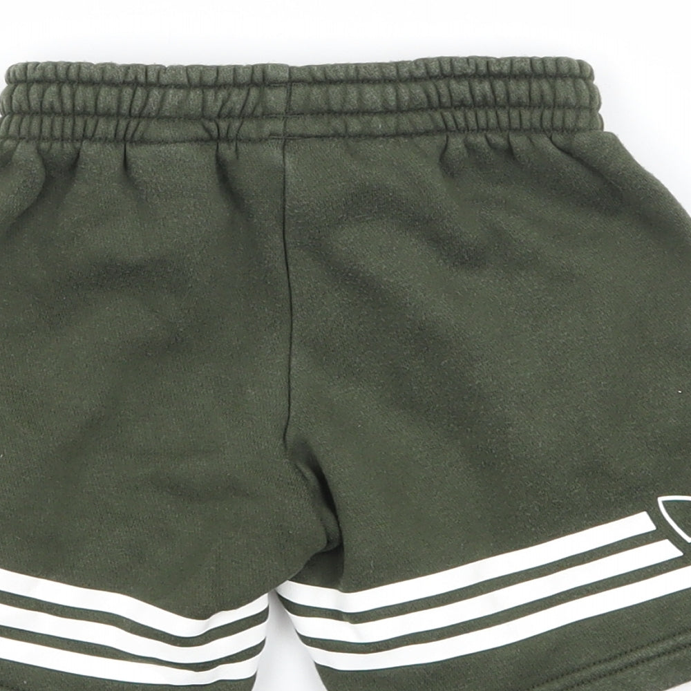 adidas Boys Green  Jersey Sweat Shorts Size 2-3 Years