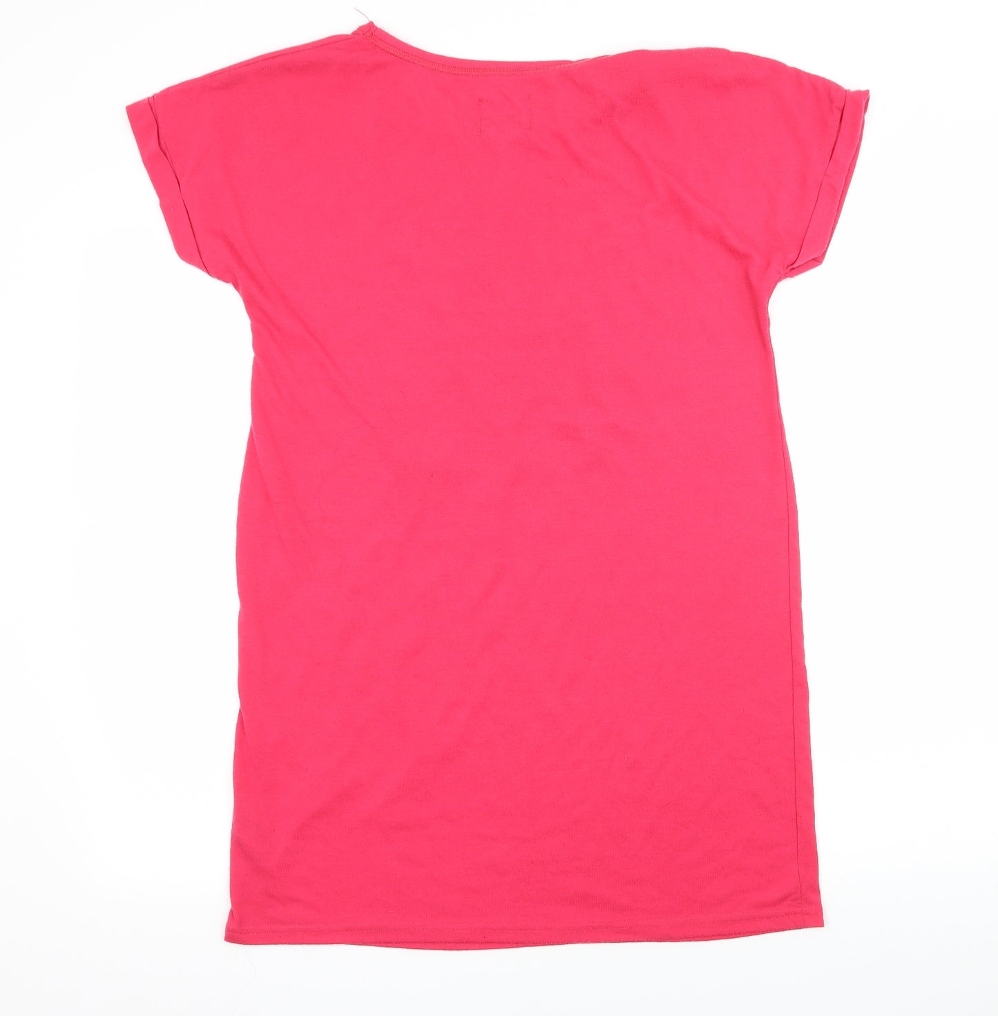 Matalan Womens Pink Geometric Jersey T-Shirt Dress  Size 8  - Coffee this way