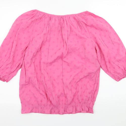 FF Womens Pink Polka Dot  Basic Blouse Size 14