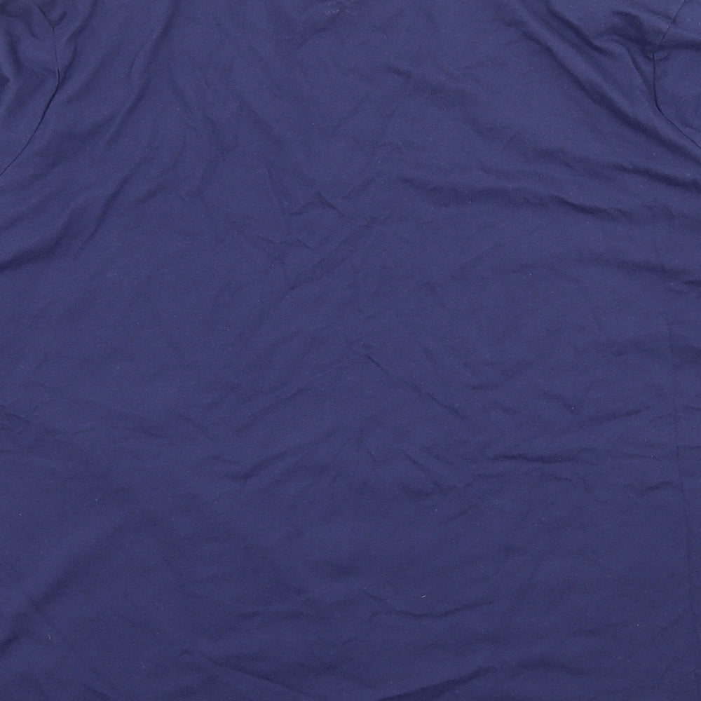 Pretty Secrets Womens Blue Solid Jersey Top Pyjama Top Size 12