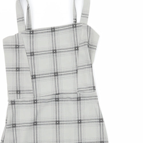 Lustre Womens Gold Plaid Jersey Bodycon  Size 8