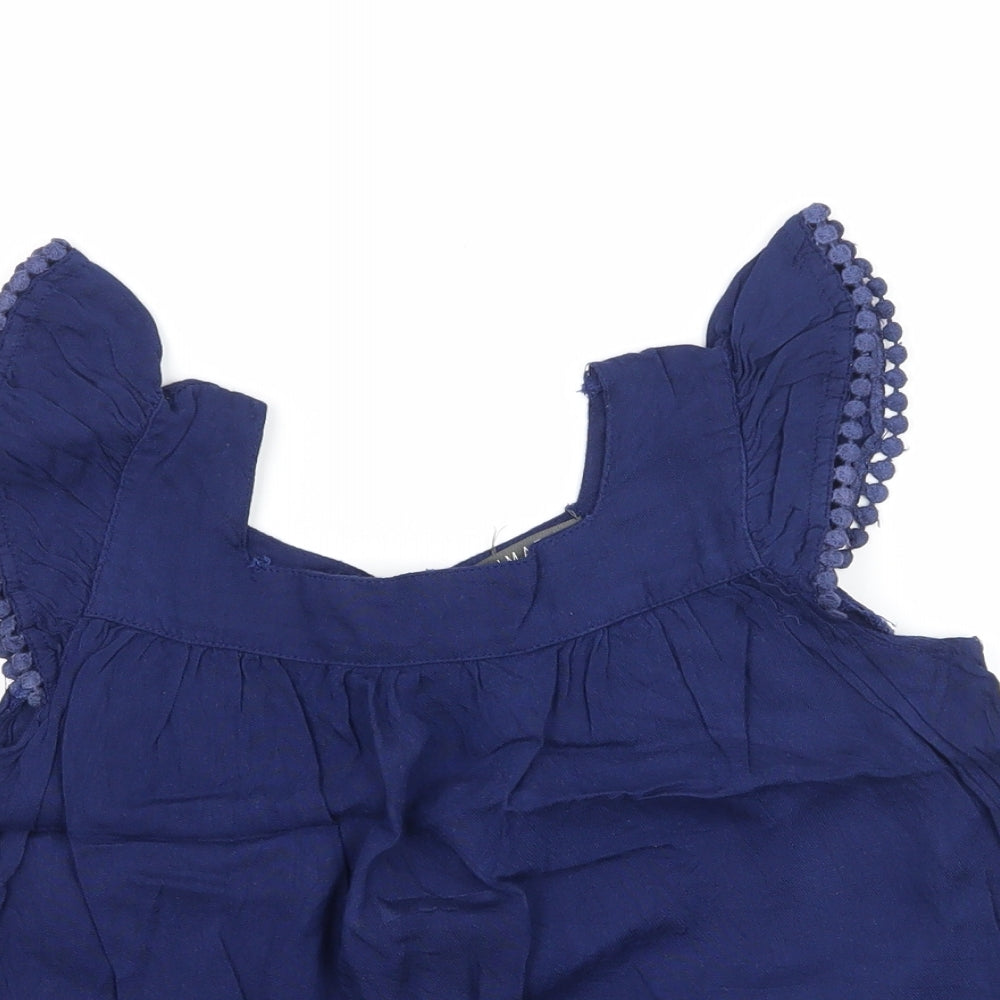 Primark Girls Blue   Basic Blouse Size 5-6 Years