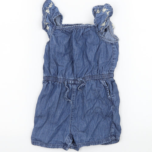 Gap Girls Blue  Denim Dungaree Outfit/Set Size 18-24 Months