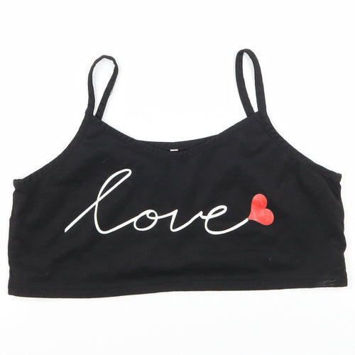 Preworn Womens Black  Jersey Camisole Tank Size S  - Love