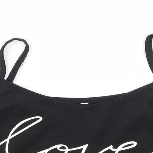 Preworn Womens Black  Jersey Camisole Tank Size S  - Love
