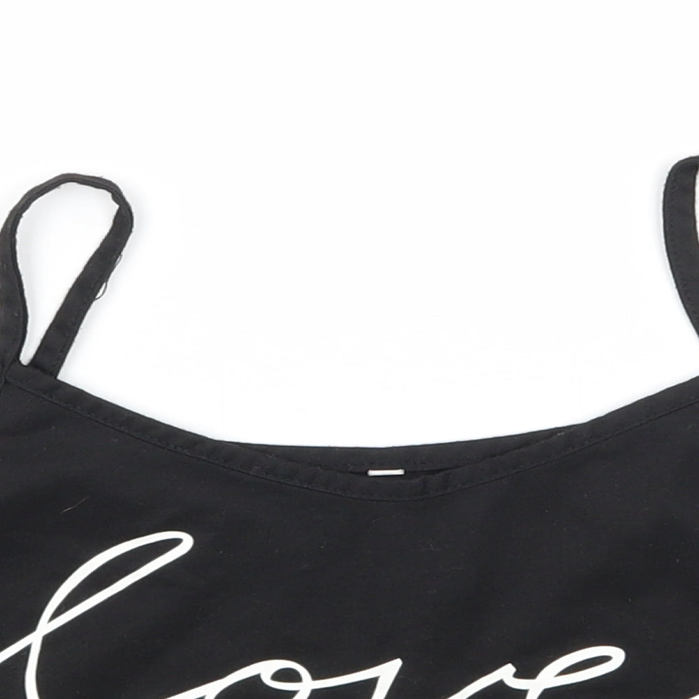 Preworn Womens Black  Jersey Camisole Tank Size S  - Love