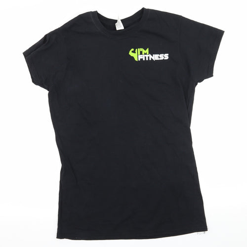 Gildan Womens Black  Jersey Basic T-Shirt Size L  - I'm Fitness