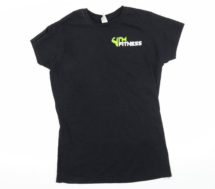 Gildan Womens Black Jersey Basic T-Shirt Size L - I'm Fitness