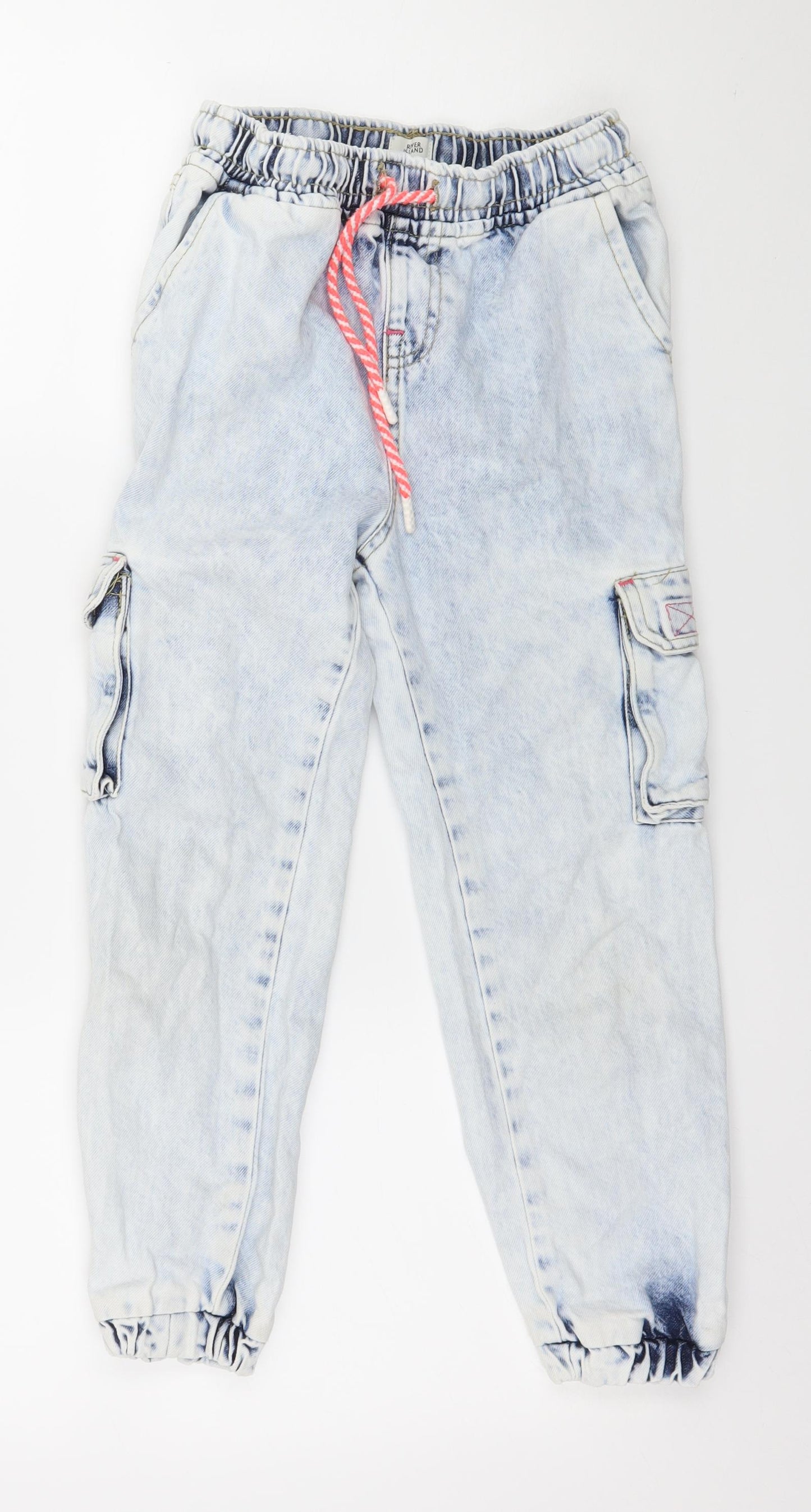 River Island Girls Blue  Denim Straight Jeans Size 8 Years