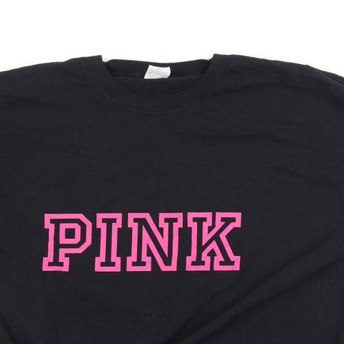 Fruit of the Loom Womens Black  Jersey Basic T-Shirt Size L  - Pink