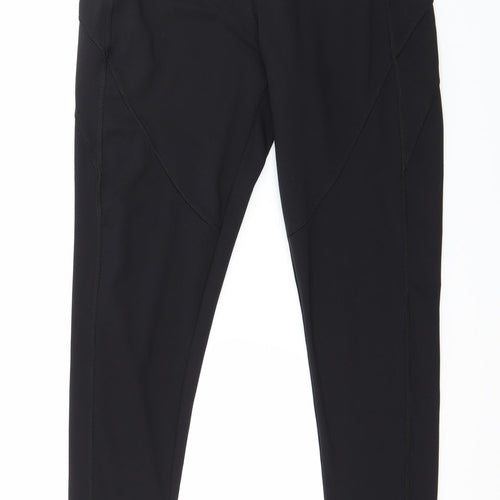 WORKOUT Womens Black  Jersey Capri Leggings Size 10 L26 in