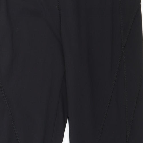 WORKOUT Womens Black  Jersey Capri Leggings Size 10 L26 in